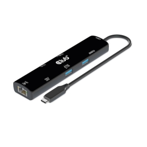 CLUB3D USB4™ Gen3x2 Type-C, 6-in-1 Hub with HDMI™ 8K60Hz or 4K120Hz, 2xUSB Type-A(10G), Ethernet RJ45(2.5G) and 2xUSB Type-C, 1x