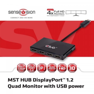 Hub DisplayPort 1.2 Quad Monitor