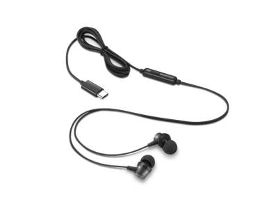 Lenovo 4XD1J77351 hoofdtelefoon/headset Bedraad In-ear Kantoor/callcenter USB Type-C Zwart
