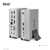 CLUB3D USB Gen2 Type-C Triple Display DP Alt mode Displaylink Dynamic PD Charging Dock met 120 Watt PS