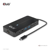 CLUB3D Type-C 7-in-1 hub met 2x HDMI, 2x USB Gen1 Type-A, 1x RJ45, 1x 3.5mm Audio,1x USB Gen1 Type-C 100W Silicon motion chip ge