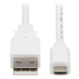 Tripp Lite U050AB-003-WH USB-kabel 0,91 m USB 2.0 USB A Micro-USB B Wit