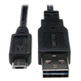 Tripp Lite UR050-001 USB-kabel 0,3 m USB 2.0 USB A Micro-USB B Zwart