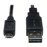 Tripp Lite UR050-001-24G USB-kabel 0,3 m USB 2.0 USB A Micro-USB B Zwart