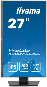 iiyama ProLite XUB2793QSU-B6 LED display 68,6 cm (27\") 2560 x 1440 Pixels Quad HD Zwart