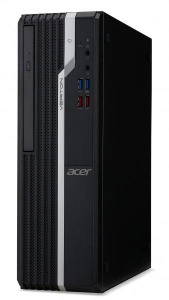 Acer Veriton X X2660G Intel® 9de generatie Core™ i3 i3-9100 4 GB DDR4-SDRAM 128 GB SSD SFF Zwart, Zilver PC Windows 10 Home