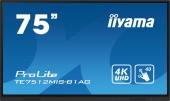 iiyama PROLITE Digitale signage flatscreen 190,5 cm (75\") Wifi 400 cd/m² 4K Ultra HD Zwart Touchscreen Type processor Android 11