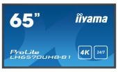 iiyama LH6570UHB-B1 beeldkrant Digitale signage flatscreen 163,8 cm (64.5\") VA 700 cd/m² 4K Ultra HD Zwart Type processor Androi
