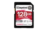 Kingston Technology 128GB Canvas React Plus SDXC UHS-II 280R/100W U3 V60 voor Full HD/4K