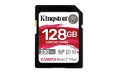 Kingston Technology 128GB Canvas React Plus SDXC UHS-II 280R/100W U3 V60 voor Full HD/4K