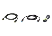 ATEN 2L-7D02UHX3 toetsenbord-video-muis (kvm) kabel Zwart 1,8 m