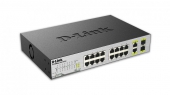 D-Link DES-1018MP netwerk-switch Unmanaged Fast Ethernet (10/100) Zwart Power over Ethernet (PoE)