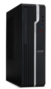 Acer Veriton X X2660G Intel® 9de generatie Core™ i3 i3-9100 4 GB DDR4-SDRAM 128 GB SSD SFF Zwart, Zilver PC Windows 10 Home