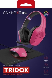 Trust GXT 790 Headset Bedraad Hoofdband Gamen Zwart, Roze