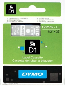 TAPE 12MMX7M WIT/TRANSPARANT