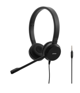 Lenovo Pro Wired Stereo VOIP Headset Bedraad Hoofdband Kantoor/callcenter Zwart