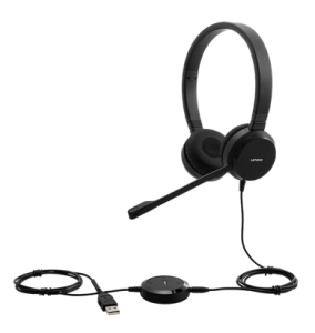 Lenovo Pro Wired Stereo VOIP Headset Bedraad Hoofdband Kantoor/callcenter Zwart