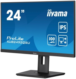 iiyama ProLite XUB2492QSU-B1 computer monitor 60,5 cm (23.8\") 2560 x 1440 Pixels Wide Quad HD LED Zwart