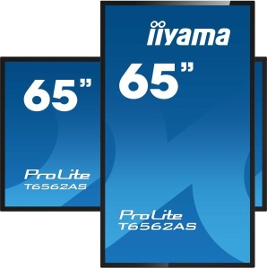 iiyama T6562AS-B1 beeldkrant Interactief flatscreen 163,8 cm (64.5\") IPS 500 cd/m² 4K Ultra HD Zwart Touchscreen Type processor 