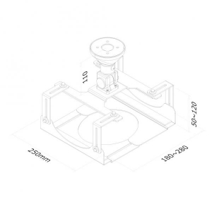 Beamer ceiling mount - universal - heigh
