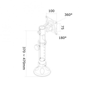 LCD/TFT desk mount - height 37-47