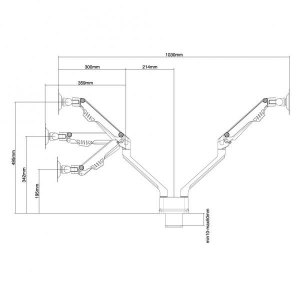 Flat Screen Desk Mount clamp/grommet