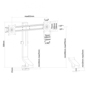 Flat Screen Desk Mount clamp/grommet