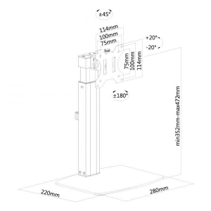 Flat Screen Desk Mount stand