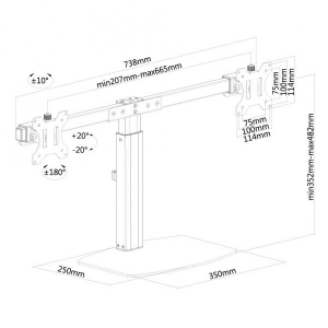 Flat Screen Desk Mount stand