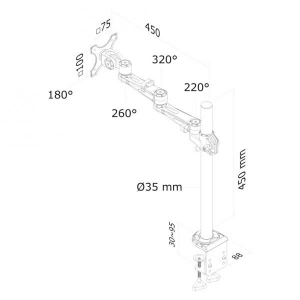 LCD-ARM 5 movements silverD935