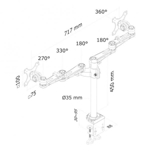 LCD-ARM 5 movements silverD935D 2xLC