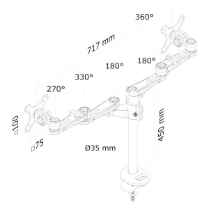 LCD/LED/TFT bureausteun