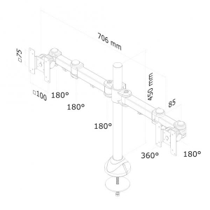 Flatscreen Desk Mount (grommet)