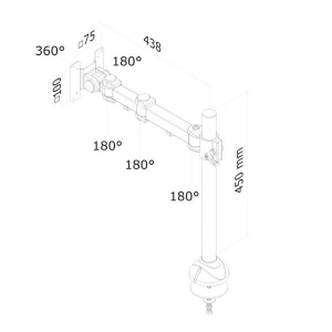 Flatscreen Desk Mount (grommet)