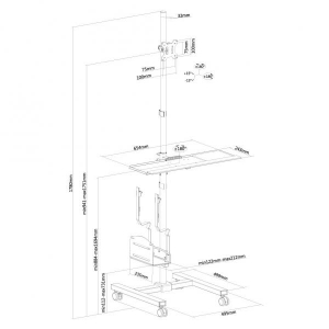 Mobile Workplace Floorstand