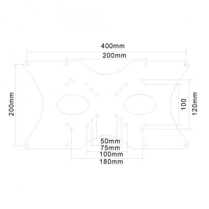 LCD-ARM NEW24-46i adapter plate75 - 400m