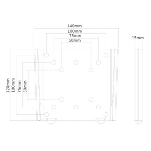 LCD TV-ARM 10-36iVESA 75-100 W25 Black