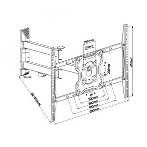 Flat Screen Wall Mount 3 pivots&tiltable