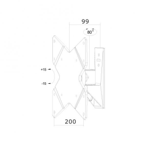 LCD/LED/TFT wall mount 10-40inch 1 swive