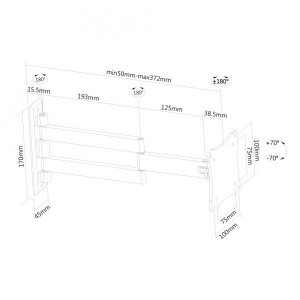 Flatscreen Wandsteun 3 draaipunten