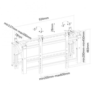 Flatscreen Wall Mount for video walls