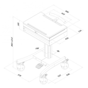 Mobile Laptop Cart incl.keyboard/mouse