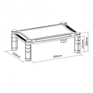 Monitor Raiser (height adjust.16.8 cm)