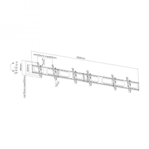 Wall Mount for menu board -3scr-landscap