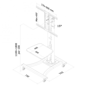 PLASMA MOBILE STAND M1800E