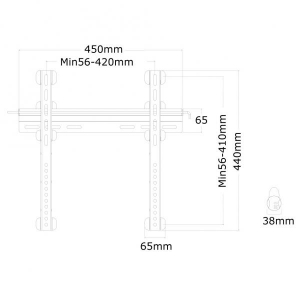 Flatscreen Wandsteun vlak ultradun