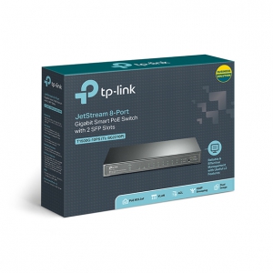 TP-LINK T1500G-10PS(TL-SG2210P) Managed L2/L4 Gigabit Ethernet (10/100/1000) Zwart Power over Ethernet (PoE)