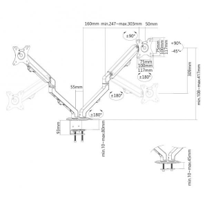 NewStar Flat Screen Desk Mount