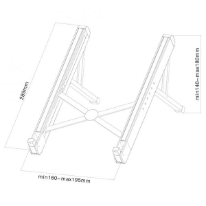 Foldable laptop stand - Silver 11-17i