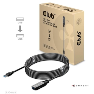 CLUB3D USB 3.2 Gen1 Active Repeater Cable 5m/ 16.4 ft M/F 28AWG